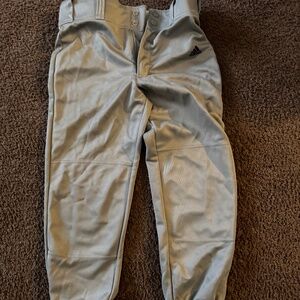 Adidas youth medium gray baseball pants
